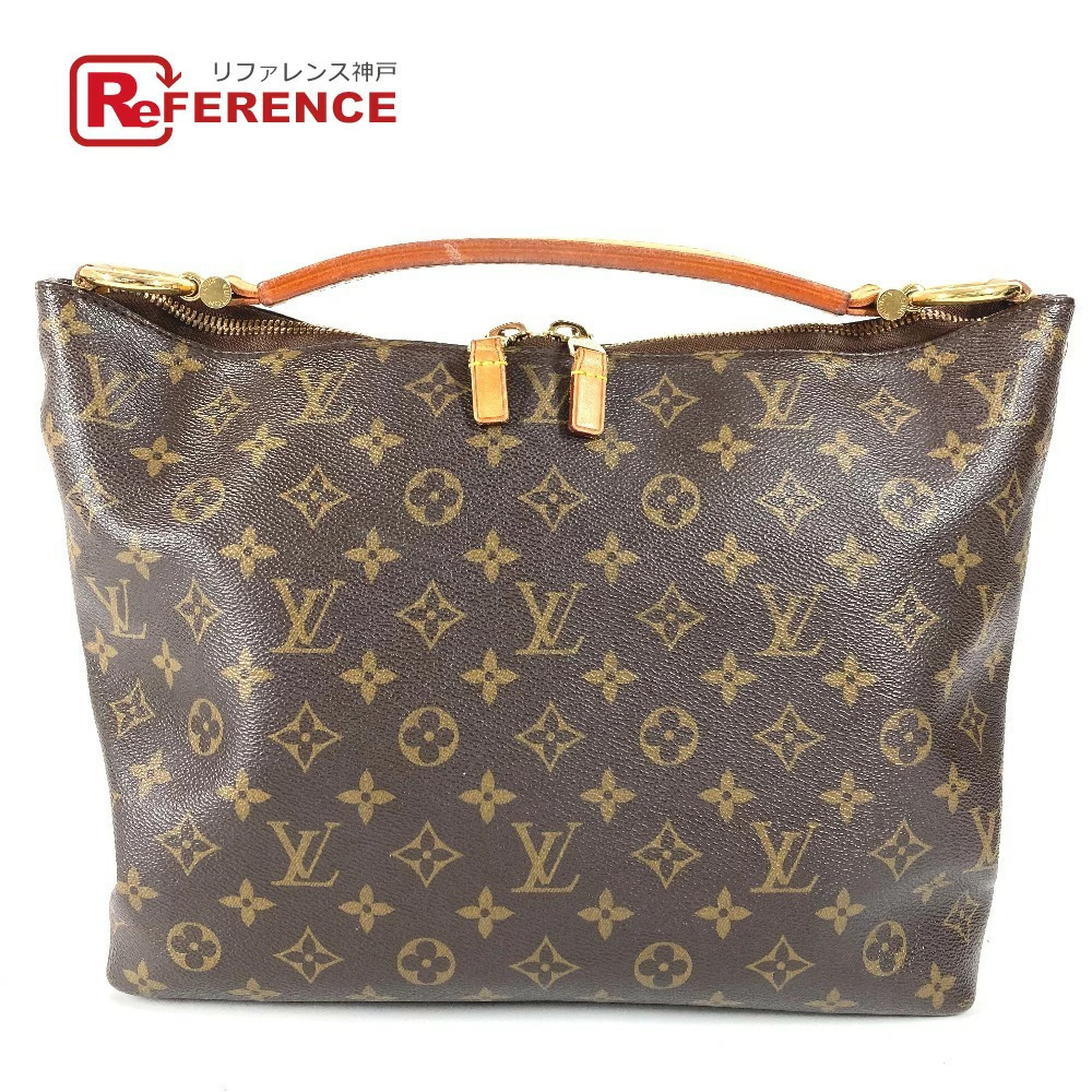 LOUIS VUITTON Monogram Sully Shoulder Bag Tote Canvas Brown